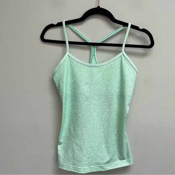 Lululemon Power Y Tank Top polka dot with built in bra size - Picture 2 of 7
